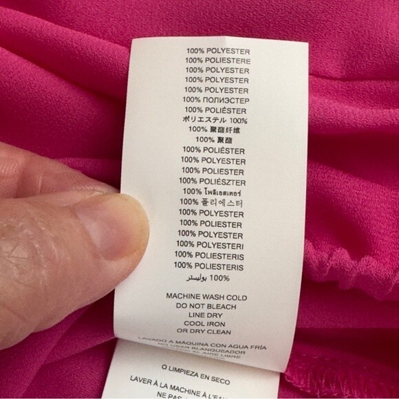 MICHAEL Michael Kors Off the Shoulder Hot Pink Peasant Blouse - Size Small - Picture 8 of 9